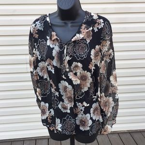 Worthington silk blouse with wrap front